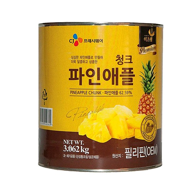 이츠웰 프리미엄 파인애플 청크 3kg 25,580원