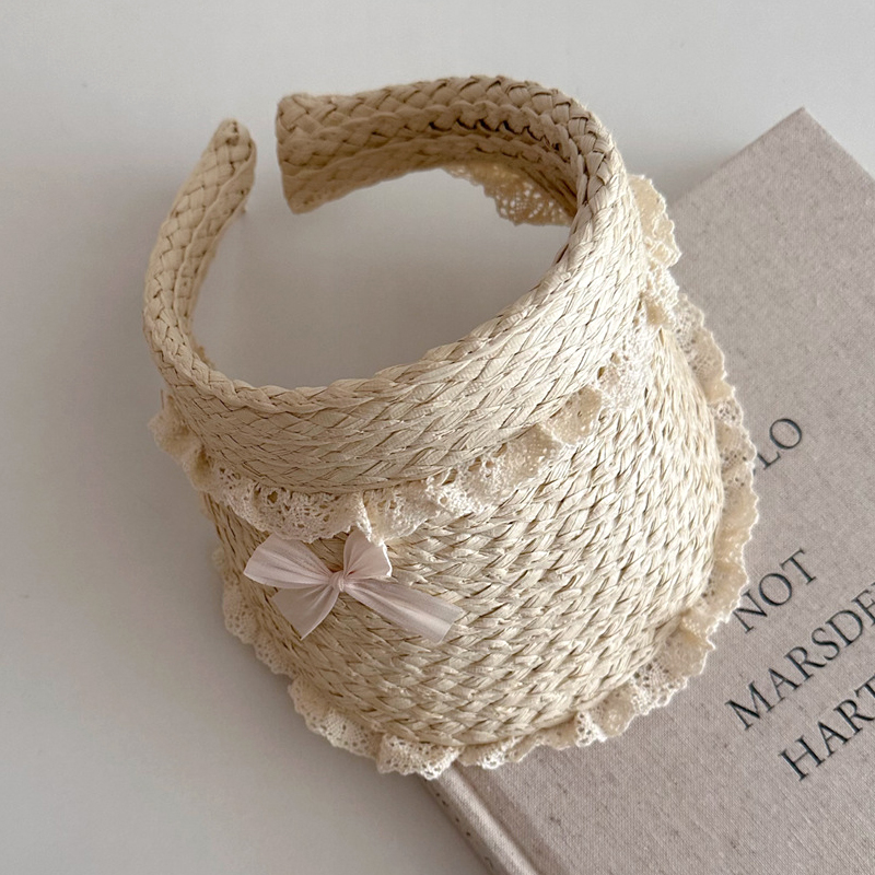 우주아이 여아용 허니 리본 썬캡 밀짚모자 15,100원