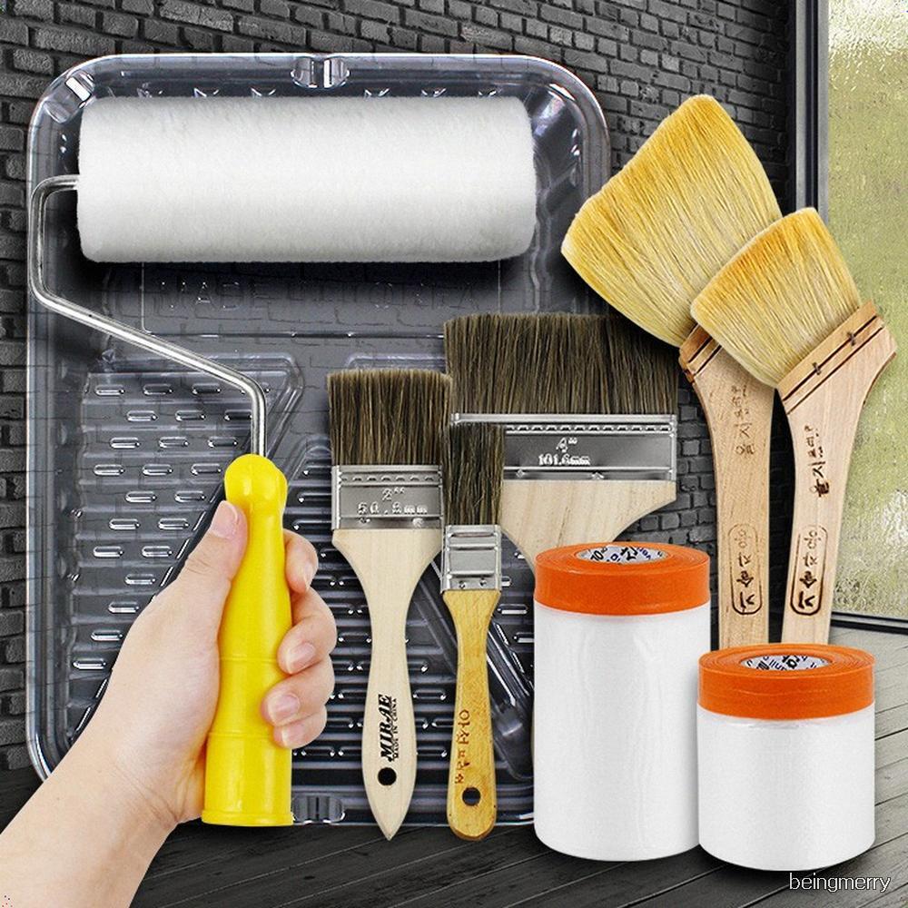 안전 철물점 고급 페인트 롤러 붓 도구 부자재 트레이 평붓 브러쉬 커버링 테이프 공업용 산업용 건설 공사 작업 현장 노가다 필수 4,100원