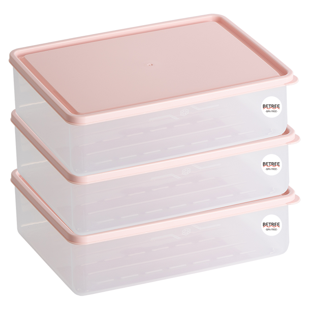 비트리 시즌2 휘어지는 냉동실 정리용기 2300ml 핑크 23,600원