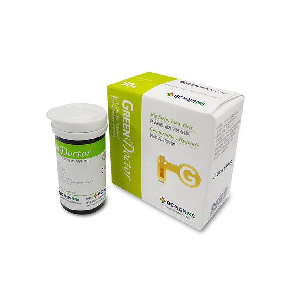 녹십자MS 그린닥터 혈당측정검사지 100매(23년02월)H- 건강하나, 2개, 50매입 33,000원