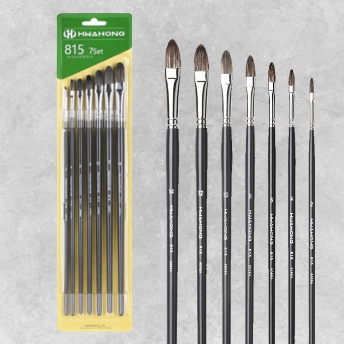 화홍 유화&아크릴 겸용붓 No.815(F) 7본조 Set 23,900원