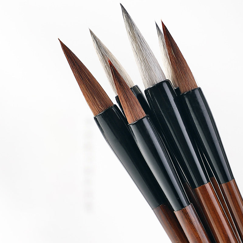 문항명필 서예 캘리그리피 동양화 입문용 족제비모 낭호필 크기별 색상별 전통 붓 세트 9,800원