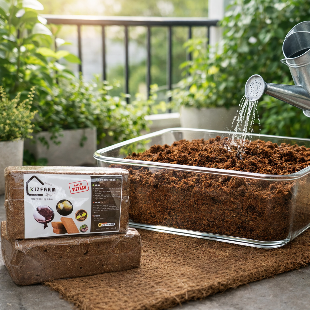 코코피트 650g 압축 코코넛 배양토 블럭 벽돌 물만 부으면 7-8L 팽창, 10개 28,980원