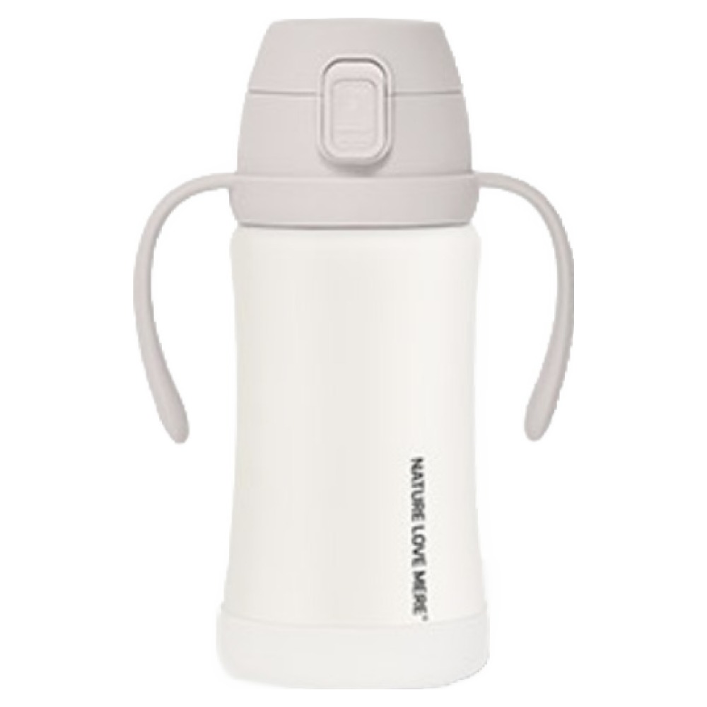 네이쳐러브메레 애니멀 프렌즈 원터치 스테인리스 빨대컵, 밀크그레이, 1개, 300ml 20,500원