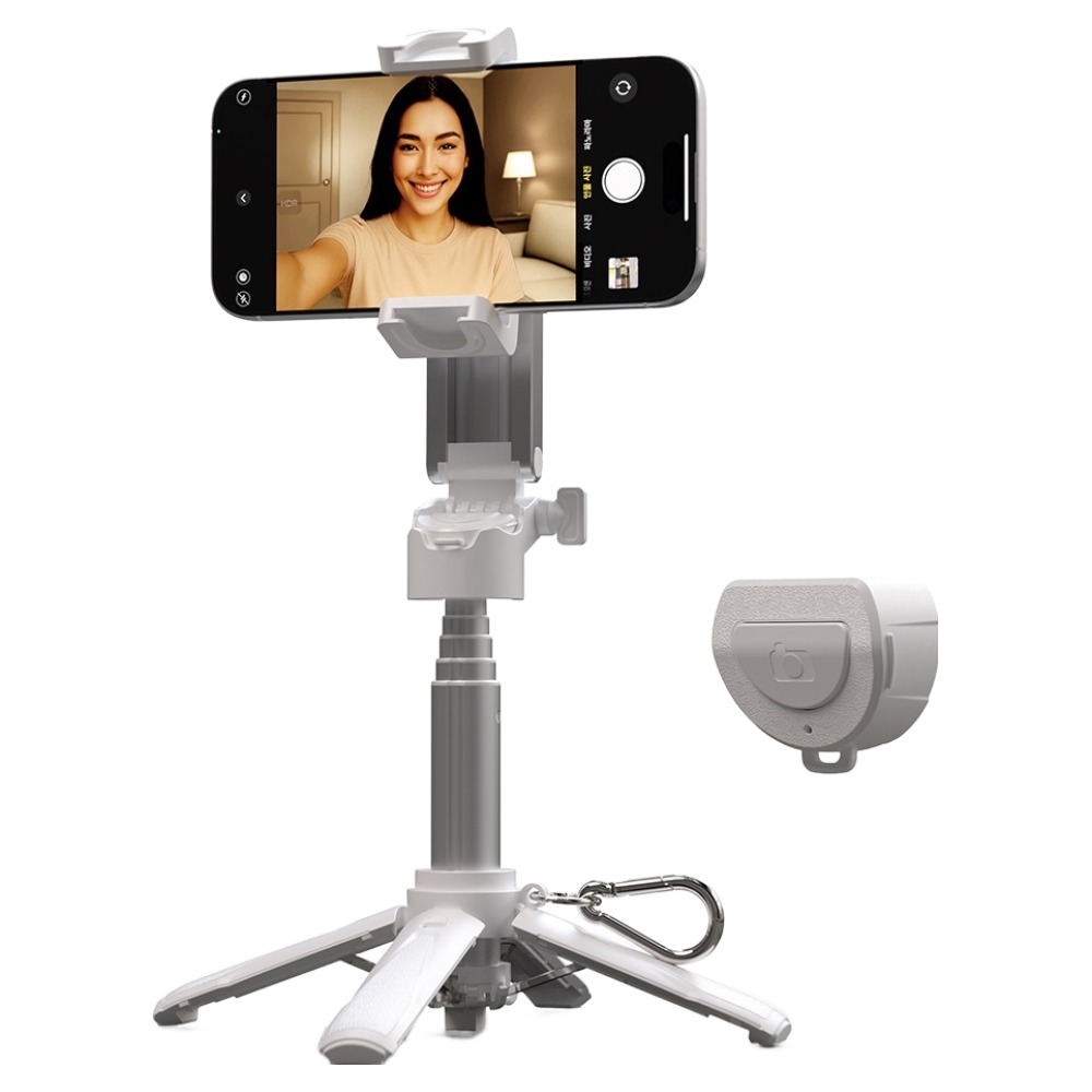엑씨 경량 블루투스 리모컨 미니 삼각대 휴대폰 셀카봉, 화이트, 1개, 단일상품 29,900원