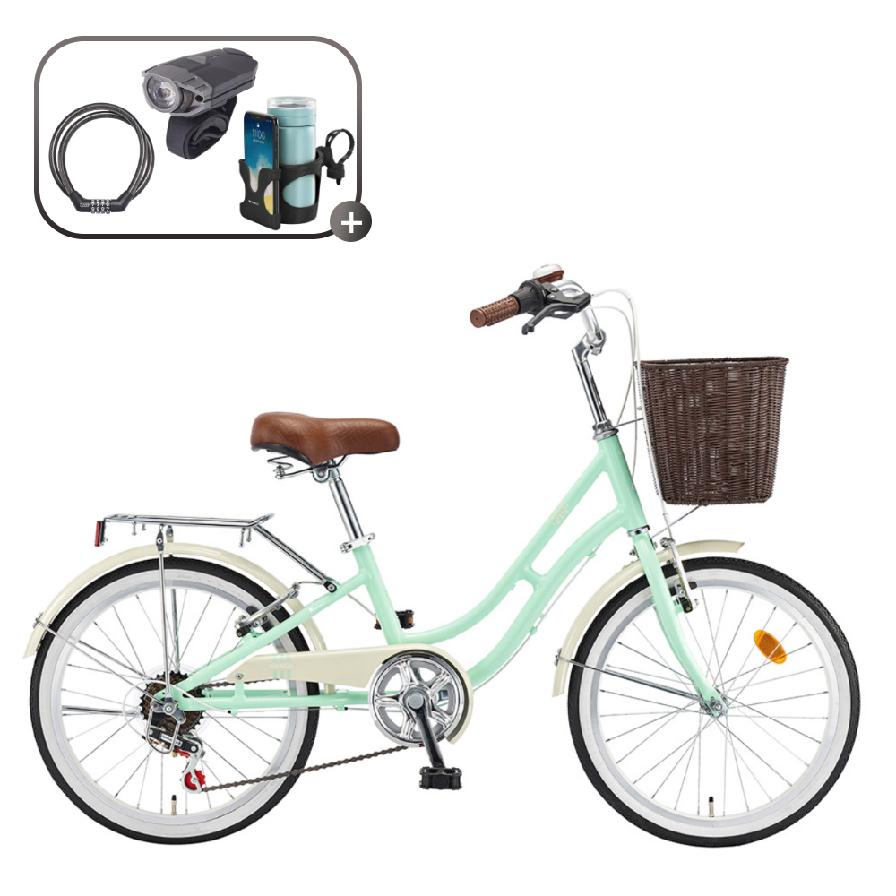 2026 삼천리 프림로즈 20 클래식 시티형 바구니 7단 알루미늄 주니어 자전거 342,000원