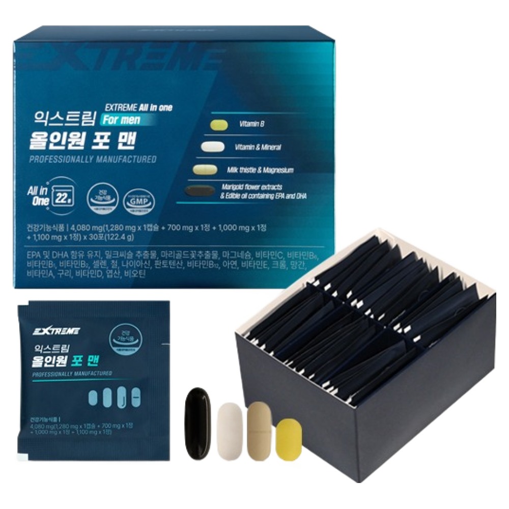 익스트림 올인원 포 맨 멀티비타민, 30회분, 1개 39,900원