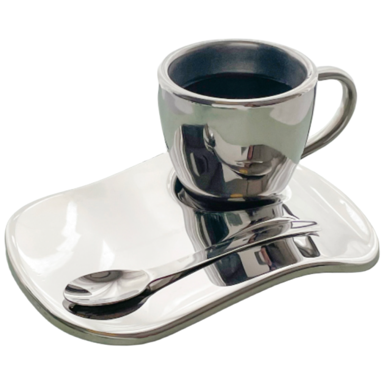 허니상점 고급 이중 스텐 에스프레소잔 컵받침 스푼 세트, 1개 32,000원