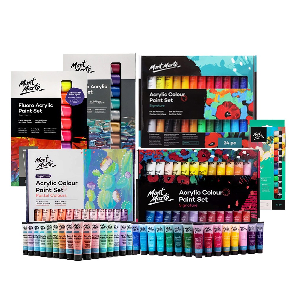 몽마르트 아크릴물감 세트_ (택1) 기본색 파스텔 형광 메탈 58,900원