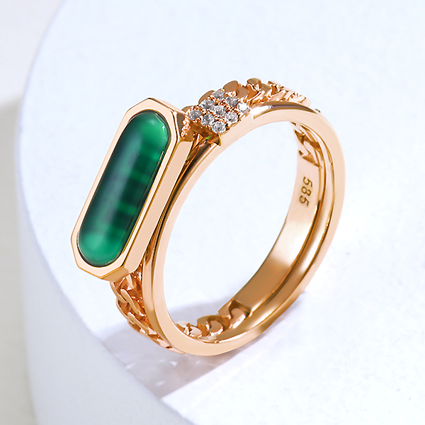 골드앤 14K 노블레스 천연 칼세도니아 반지 1,289,800원