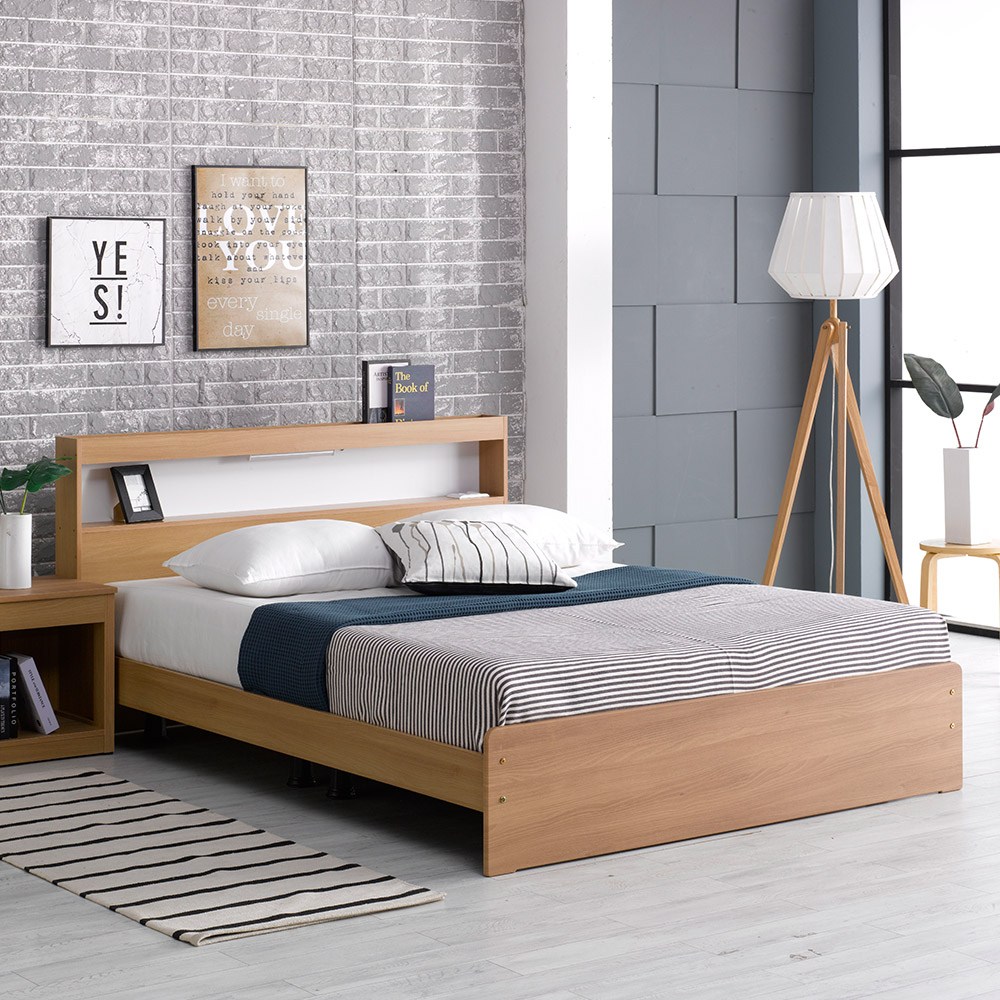 모노 LED침대프레임 기본단면매트포함 / 슈퍼싱글 퀸 1인 원룸 팬션 기숙사 수납공간 인테리어 169,000원