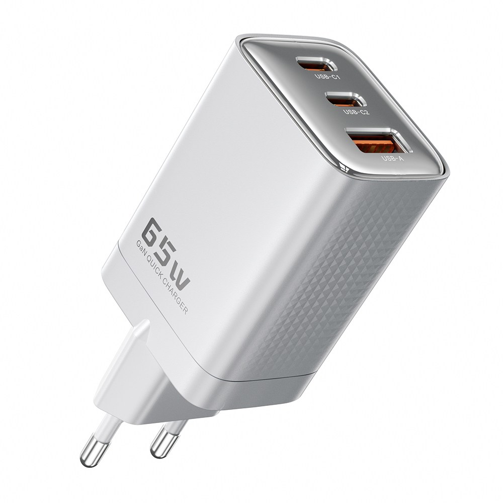 Toocki GaN PPS PD 65W 2C1A 3포트 초고속 멀티충전기, 1개, 화이트 39,900원