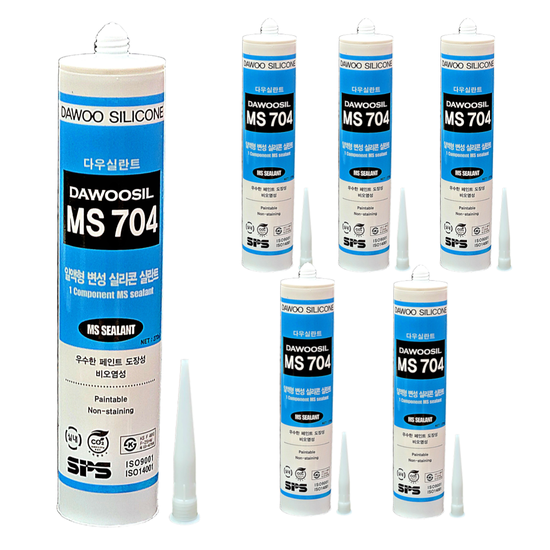 퀵마켓 방수 변성 실리콘+외부용+크랙보수 비오염 MS (노즐 포함), 회색, 6개 22,500원
