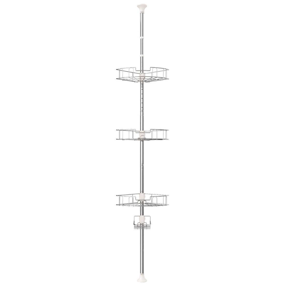 기둥식 욕실 코너선반, 4 단욕실 코너선반, 높이 조절 가능, 샤워실에 적합, 드릴링 필요 없음, 1 39,000원