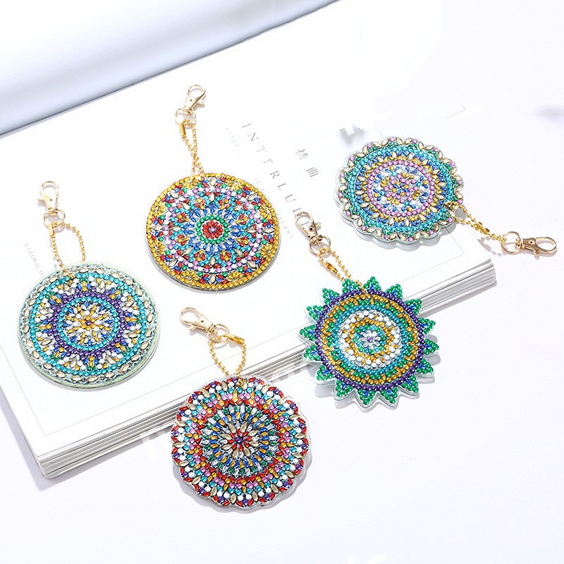 뭉시크 미니 보석십자수 열쇠고리 반짝 AB비즈, 1개, ysk010 19,500원