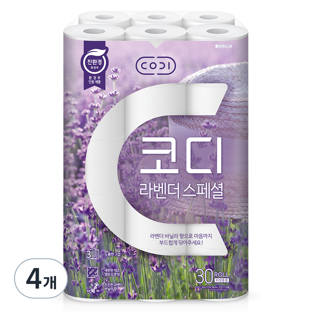 코디 라벤더 스페셜 3겹 롤화장지 43,860원