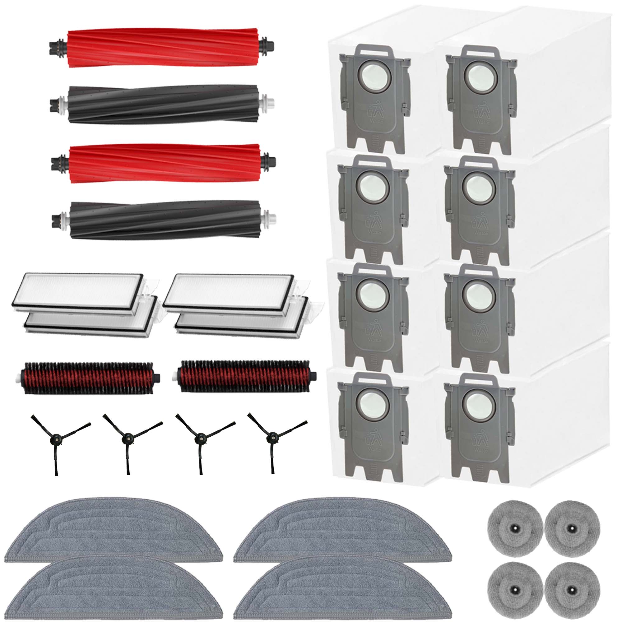 [호환] 로보락 S8 maxv ultra 소모품 메인브러쉬 물걸레 리필 사이드브러쉬 먼지봉투 더스트백 7종 풀 세트, 1개, 28개 SET 39,300원