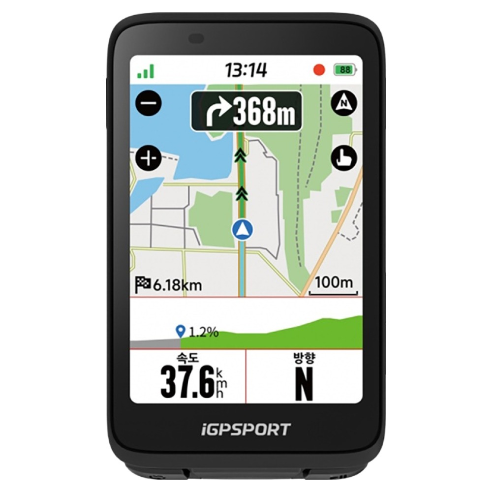 iGPSPORT BiNavi 자전거 터치스크린 GPS 내비게이션, 1개, 블랙 349,000원