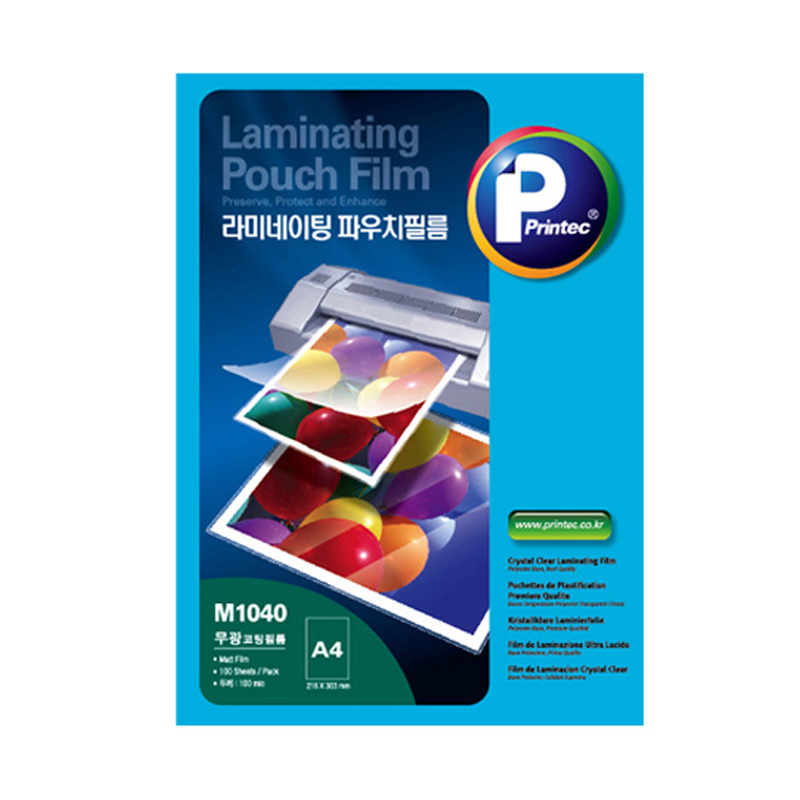 프린텍 M1040-100 기계코팅필름, A4, 100개 22,500원