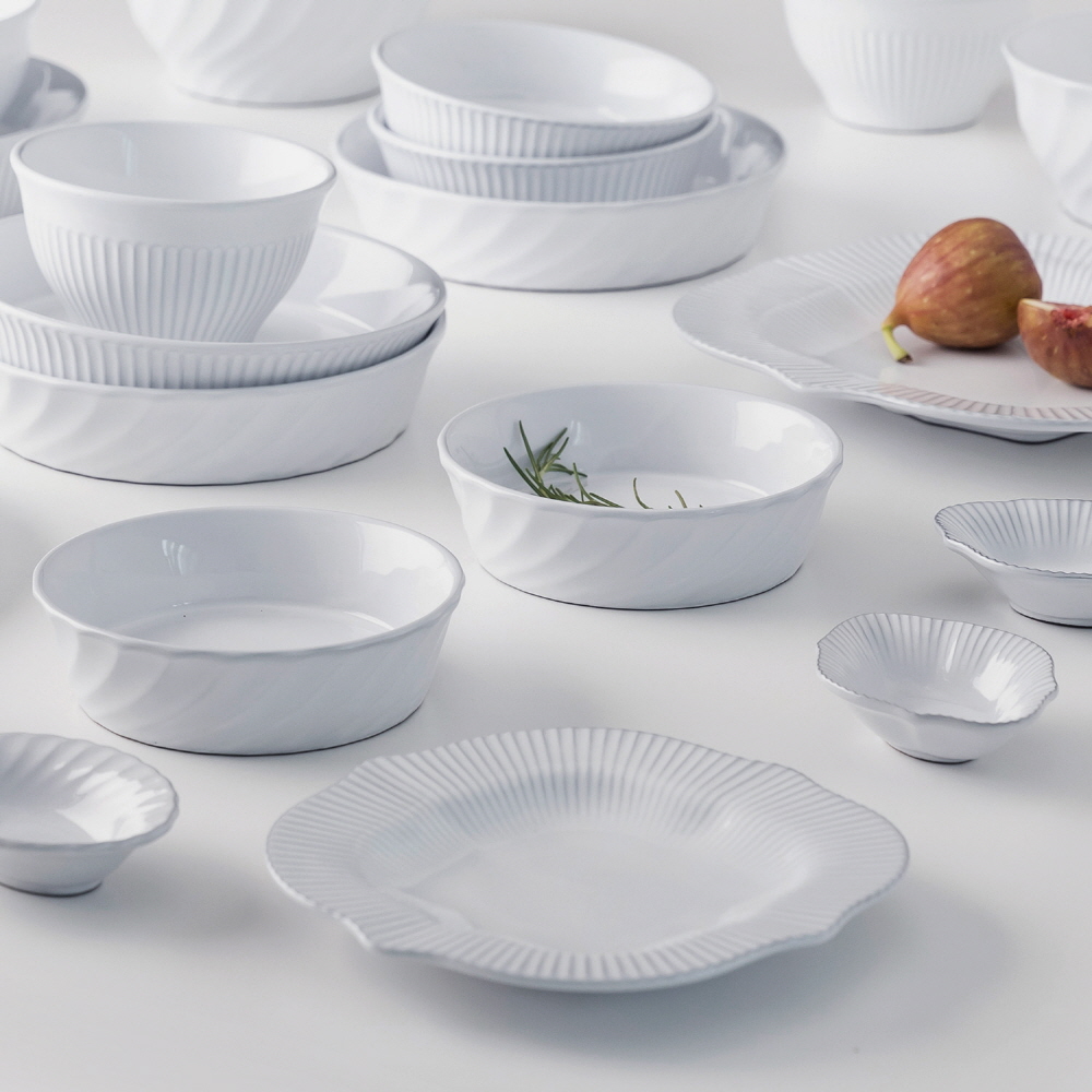 쓰임 블랑 4인 홈식기세트 27P, 화이트, 식기 16종, 1세트, 현재가 179,000원