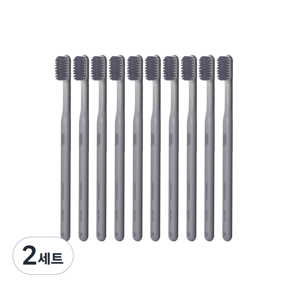 유즈툴컴퍼니 일반모 칫솔 + 캡 세트 그레이, 2세트, 10개입 96,000원
