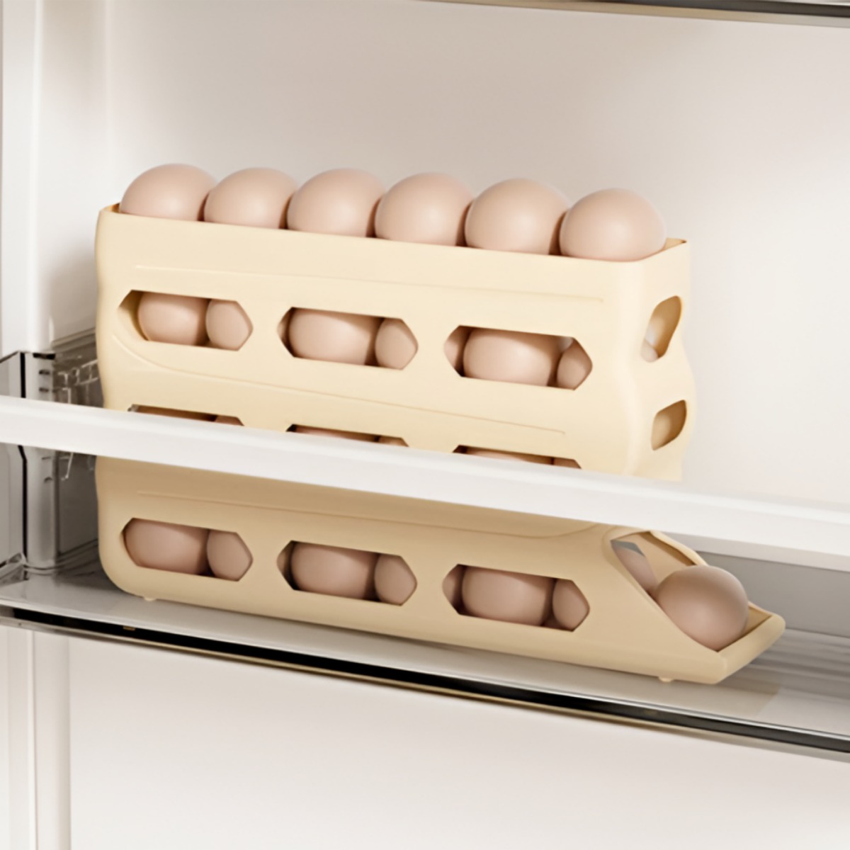 라이프온몰 계란보관함 계란용기 자동롤링, 옐로우, 2개 19,800원