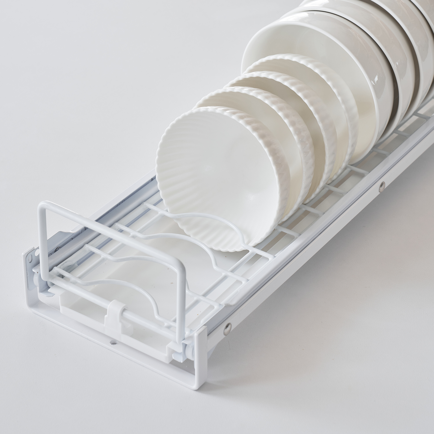 코드리빙 그릇 접시 슬라이딩 정리대 보울형, 화이트, 1개 29,900원