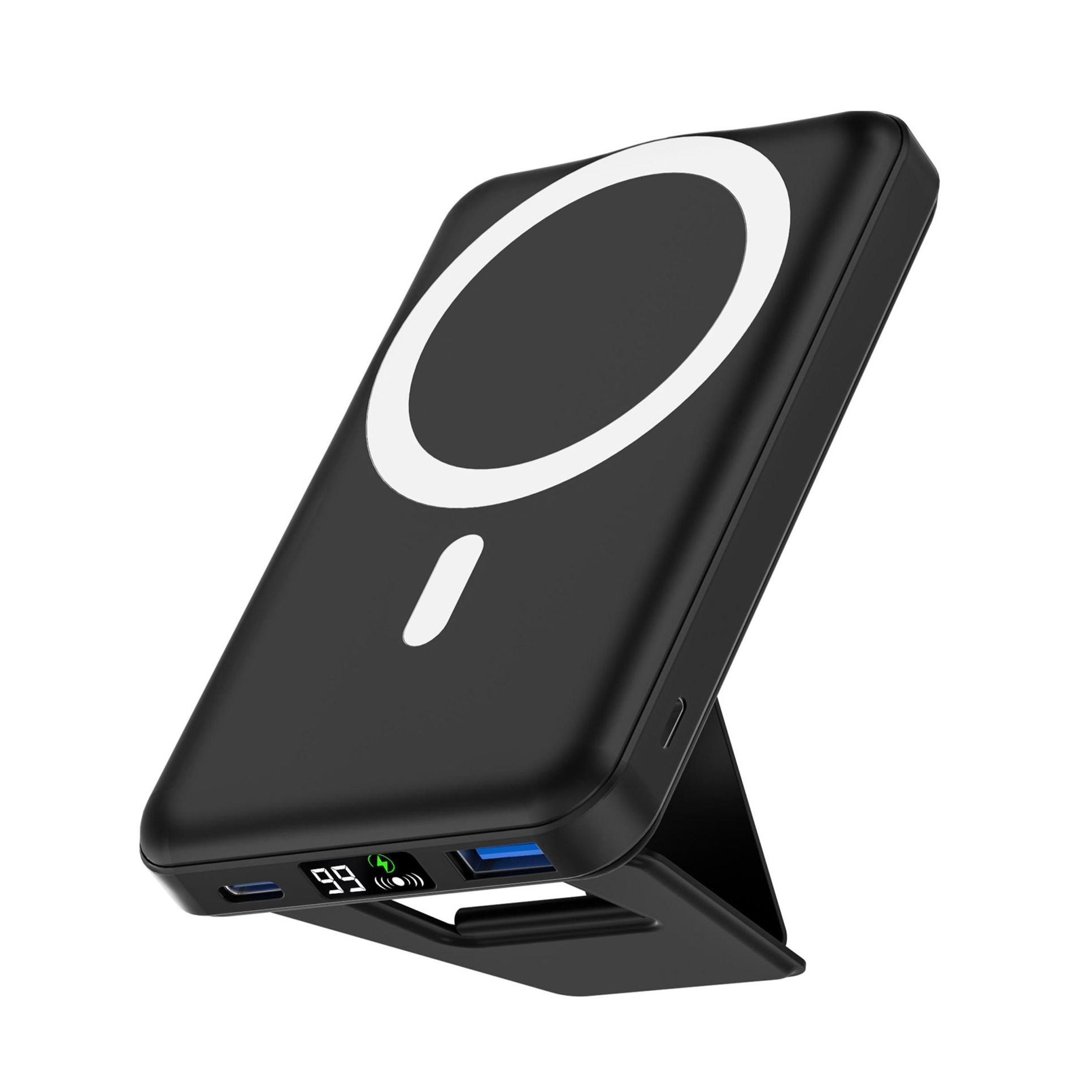 Podoru 맥세이프 무선 10000mAh 고속충전 PD22.5W 보조배터리 대용량 QC3.0 휴대용 거치대, 블랙, KT-D009 32,800원