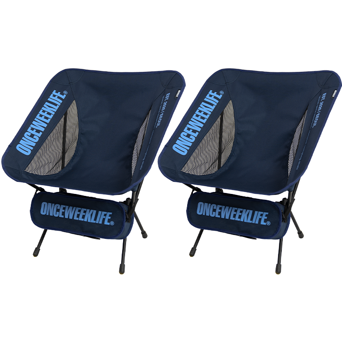 원스위크라이프 접이식 백패킹 경량스틸 캠핑 체어, 2개, 네이비 50,090원
