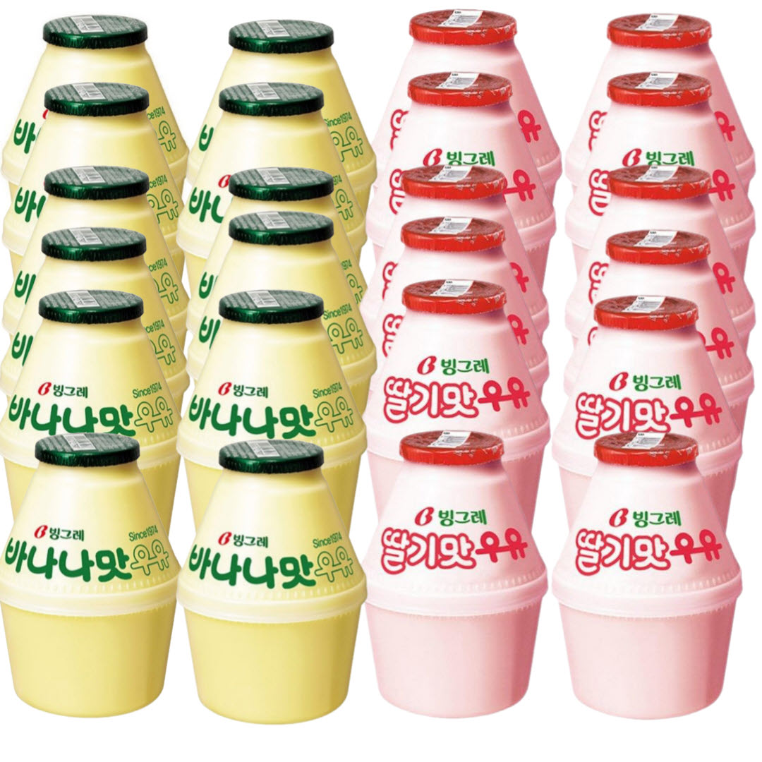 빙그레 바나나우유 240ml 24입 혼합 (바나나맛12입+딸기맛12입) 30,740원
