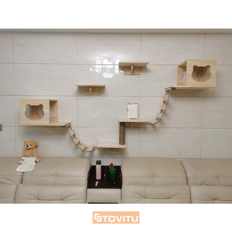 스토비투 고양이 벽걸이 선반 하우스 벽 구름다리 가구 캣 월 브릿지 105,000원