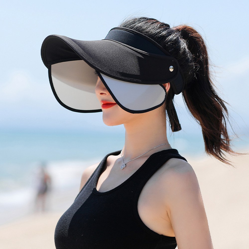 와이드 썬캡 자외선 완벽 차단 모자 시원한 원단 아이스실크 넓은 챙 선캡 19,610원