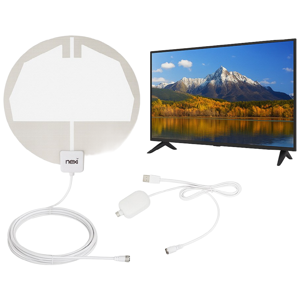 4K UHD 필름형 디지털 TV안테나 실내 케이블 5M 유리창 벽부착 USB증폭 지상파 공중파 수신기 캠핑 티비 15,100원