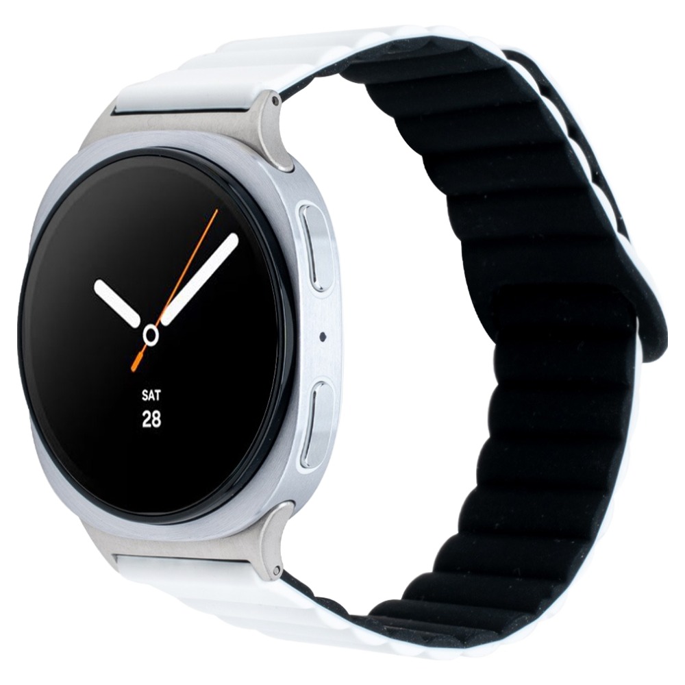구스페리 갤럭시워치 마그네틱 실리콘 스트랩, 화이트 블랙, 1개 7,890원