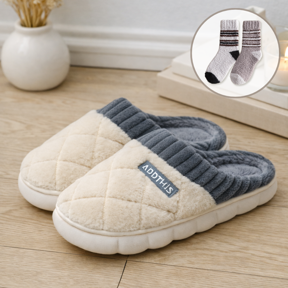 프롬무드 발편한 구름 쿠션 털 슬리퍼 겨울 방한 실내화 10,900원