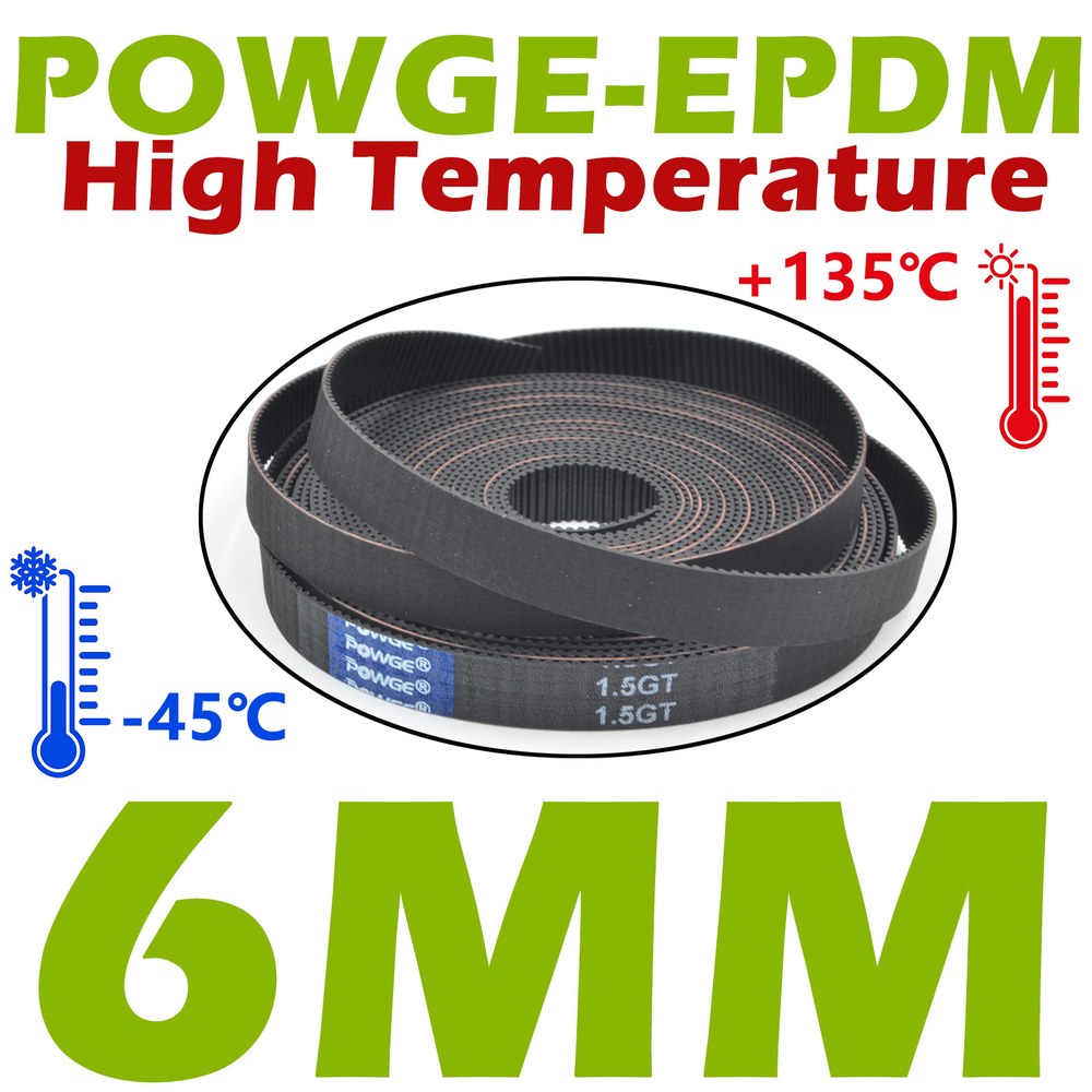 POWGE GT 5GT 5M 개방형 벨트 6MM 9MM RF EPDM 고무 SAMLL 백래시 위치 정확도 3D 프린터 61,400원