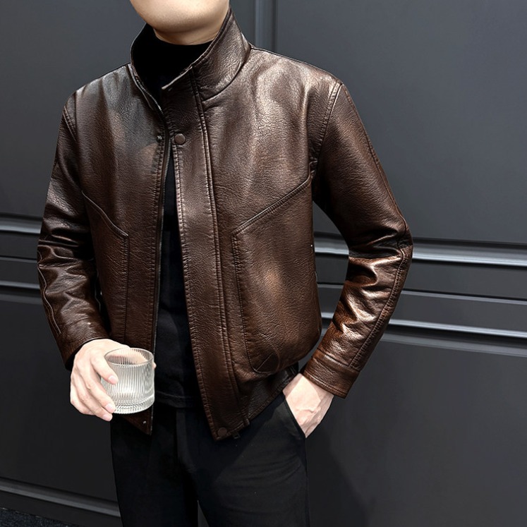 남성 2026 신상 겨울 기모 슬림핏 가죽 재킷 남성 상의 남성가죽재킷 패션점퍼 신상가죽점퍼 남성패션의류 151,800원