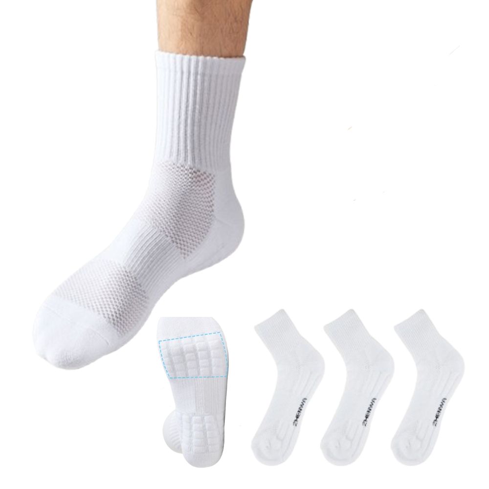 타우브로 남성 여성 중목 러닝양말 스포츠 3켤레, 화이트, 3개 24,900원