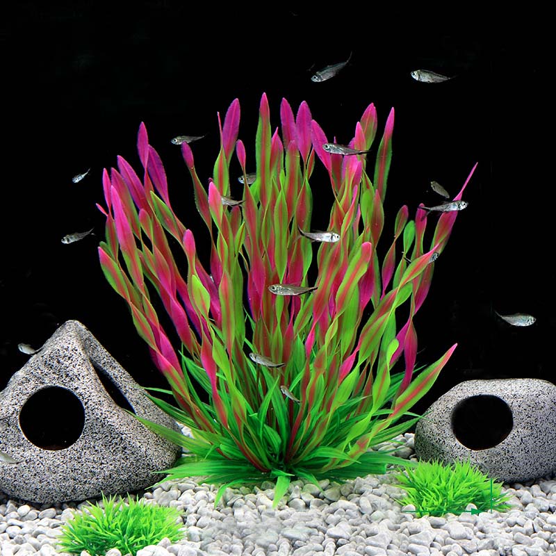 HY아쿠아 부드러운 무균 인조 수초 어항 꾸미기 은신처 23cm 고급 투톤 12,900원