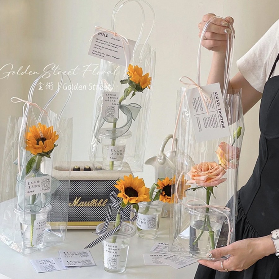 PVC 선물포장 테이크아웃 쇼핑백x20p (스티커 증정) 16,800원