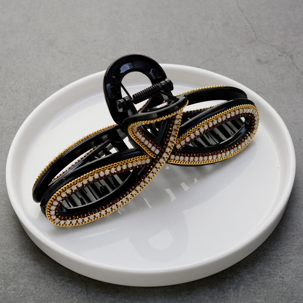 핸날 큐빅 체인 빅사이즈 올림머리 집게핀 19,010원