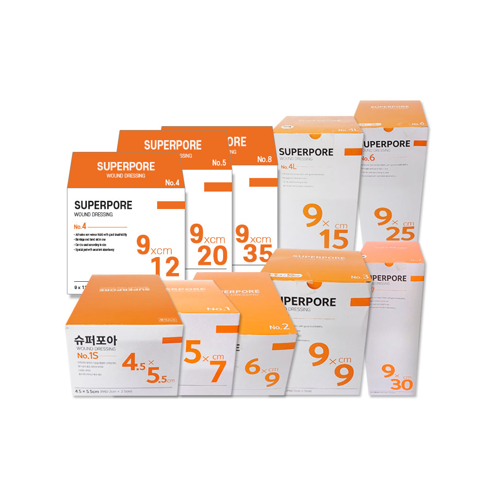 밴드골드 슈퍼포아 1s호 갈색(4.5x5.5cm) 100매입 병원용 대용량 멸균형 드레싱밴드 붕대 반창고 통기성우수 13,290원