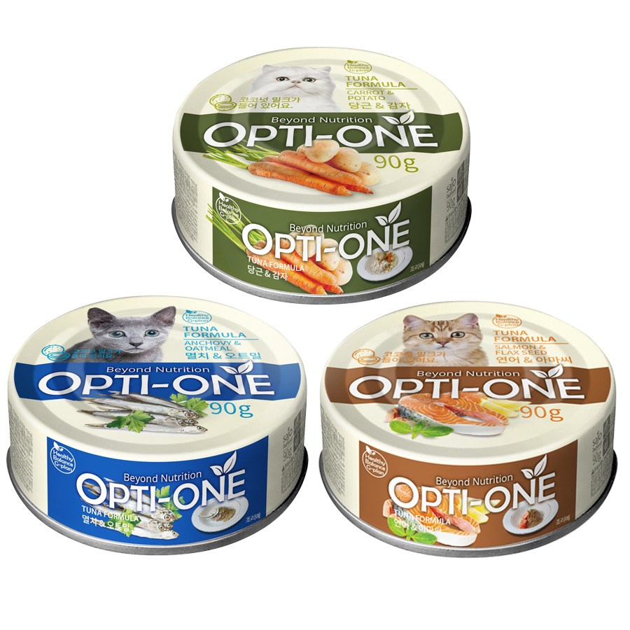 사조 옵티원 캣 고양이 흰살참치 간식캔, 멸치&오트밀, 90g, 1개 1,500원