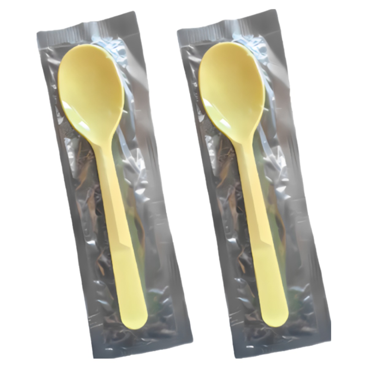 더착한팩 일회용 디저트 아이스크림 스푼 12cm 개별포장 노랑 500개입, 1개 20,900원