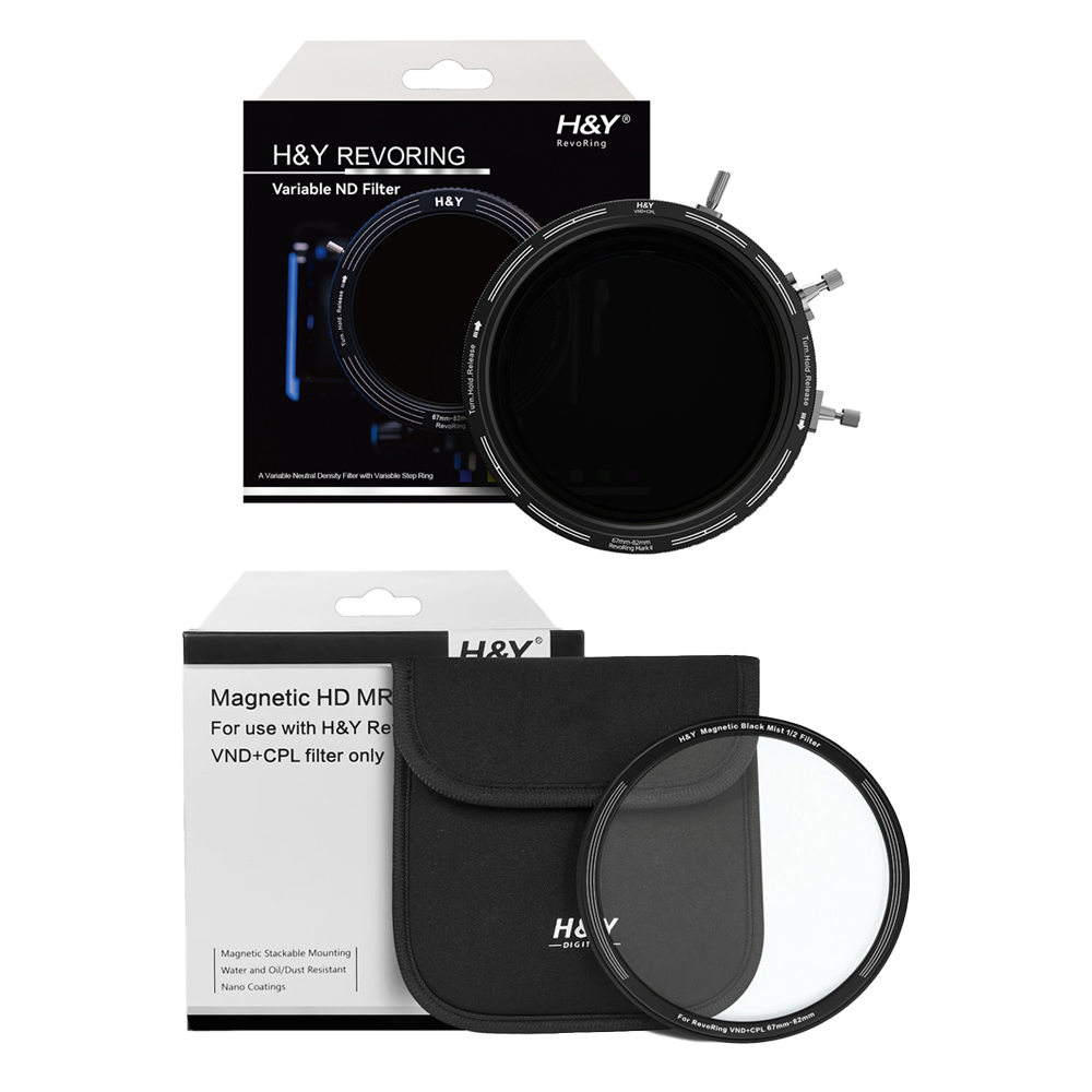 에이치앤와이 레보링 Mark II ND3-1000CPL + 클립온 블릭미스트 1/2 가변필터 세트 67~82mm 369,000원