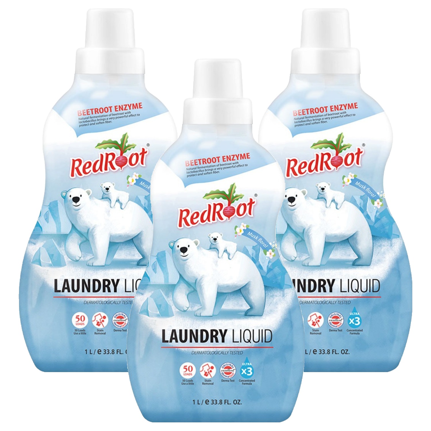 레드루트 유아 세탁세제 머스크플로랄, 1L, 3개 46,890원