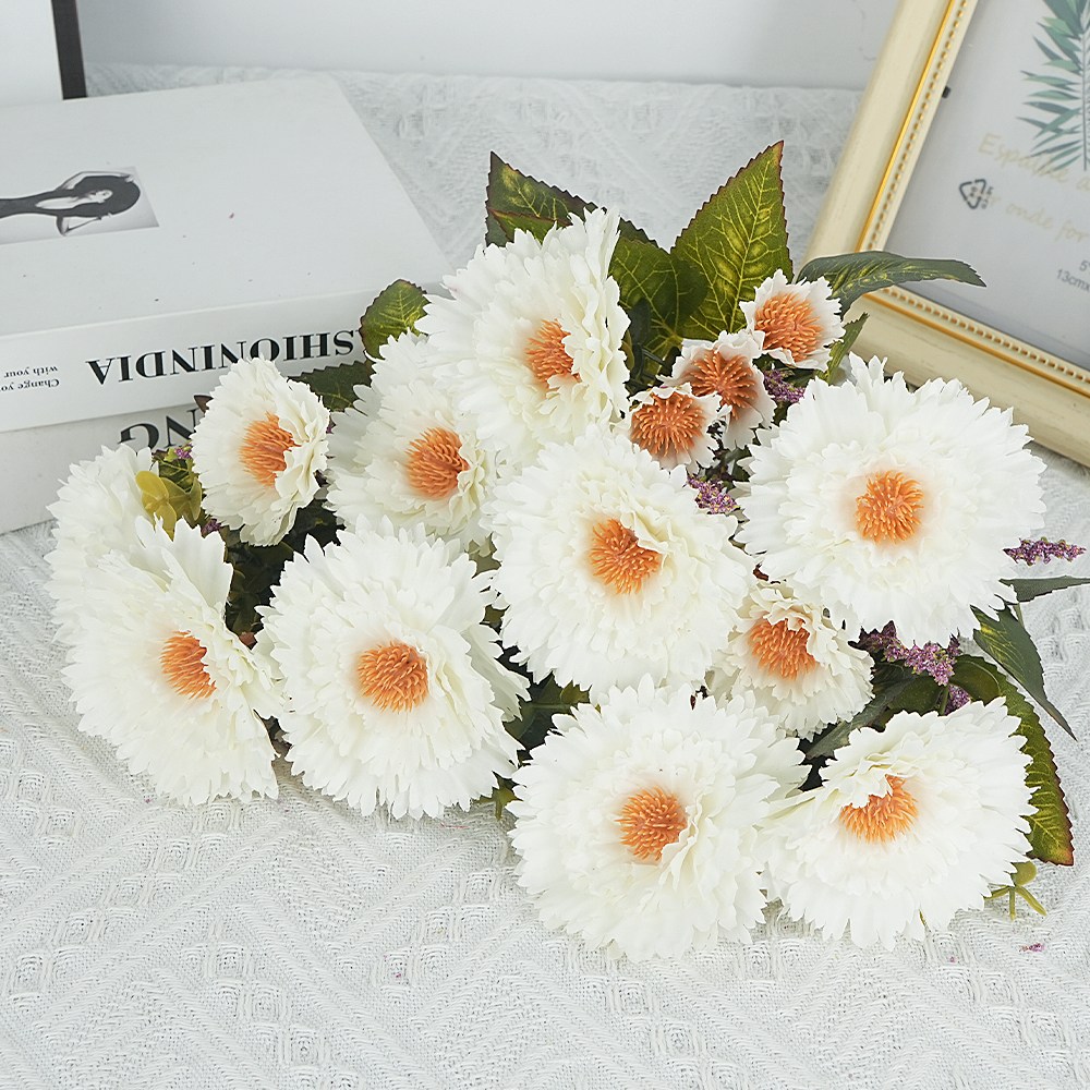 에이치엠데코 대국화 부쉬 국화 조화 꽃다발 3p 인테리어 장식 성묘 꽃다발 6,900원