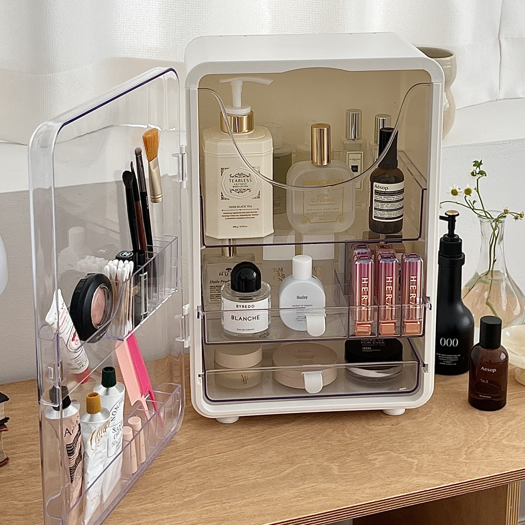 몽땅 뷰티박스 화장품정리함 화장품 립스틱 브러쉬 향수 화장대 수납 정리대 37,400원
