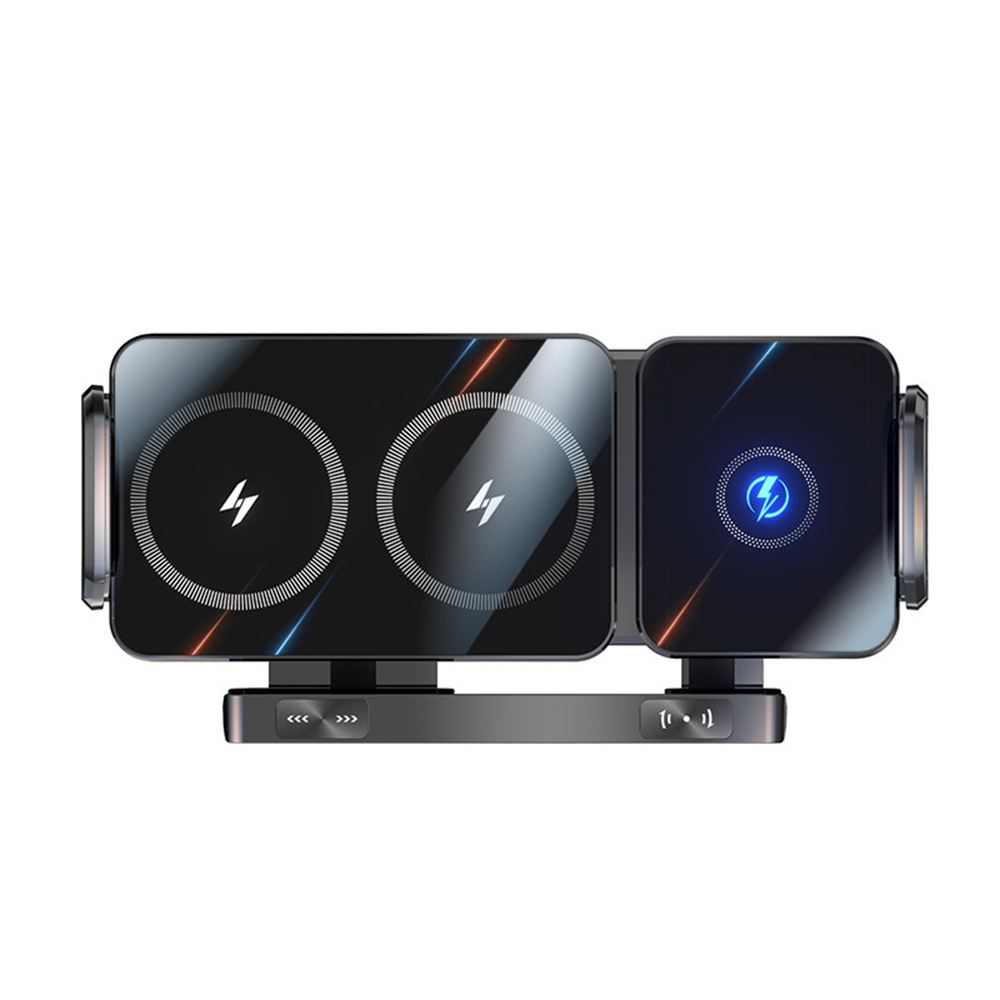 자홀포 듀얼 코일 15W 고속 충전 90도 회전+자동 잠금, 삼각대 안정성 차량용 무선 거치대 (대용량 배터리 내장) 20,400원